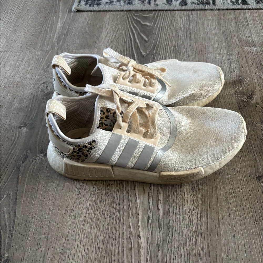 Adidas Cream and Gray Sneakers